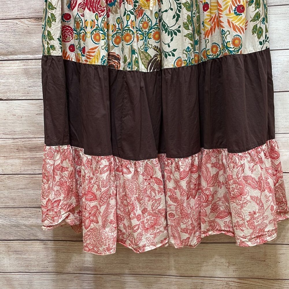 APOSTROPHE PEASANT BOHO TIERED MAXI SKIRT - Picture 3 of 7